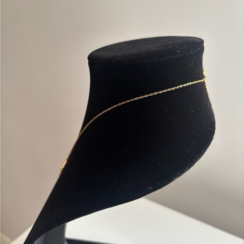 Gold Tone Geometric Pendant Necklace - Women's Jewelry - Picture 5 of 7